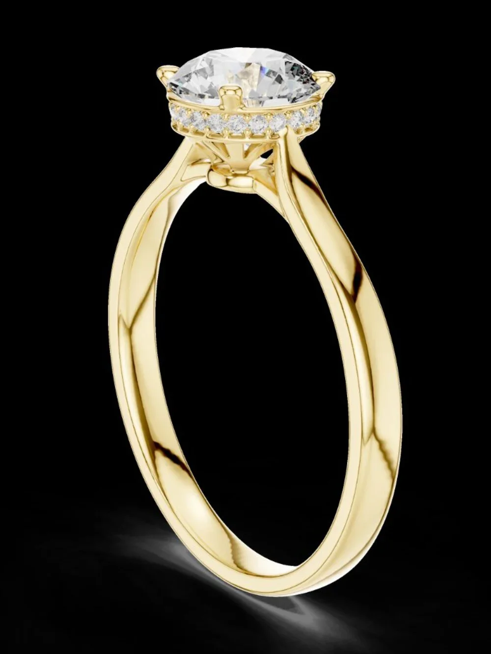 3CT Round Cut Lab Diamond Elegant Solitaire Engagement Ring Solid Gold